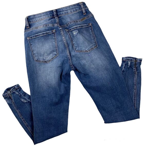 Kancan Ellington Jeans High Rise Distressed Ankle Skinny Denim Womens Sz 25 - Picture 3 of 11